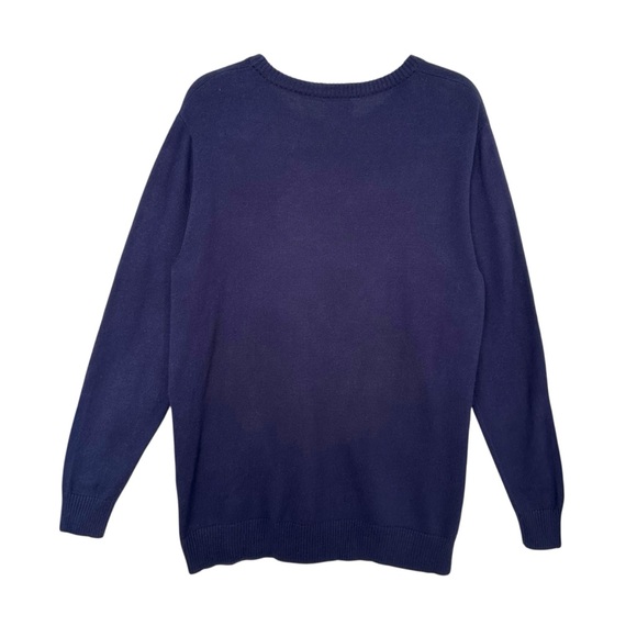 Superman Knit Sweater | DC Comics Logo Pullover | Navy Blue Graphic Sweater L - Picture 5 of 10